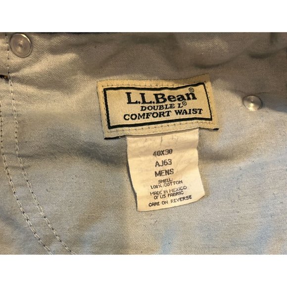 L.L Bean Denim Blue Jeans 40 x 30 Double L Comfort Waist, Straight Leg, Cotton - Picture 3 of 4